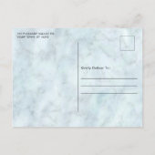 Carte Postale Faire-part Eucalyptus Marbre photo mariage Enregistrer la dat (Dos)