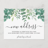 Carte Postale Faire-part Eucalyptus Nouvelle Adresse Déplacement (Devant)