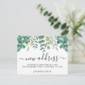 Carte Postale Faire-part Eucalyptus Nouvelle Adresse Déplacement (Debout devant)