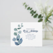 Carte Postale Faire-part Eucalyptus poussiéreux Aquarelle Volage (Debout devant)