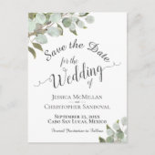 Carte Postale Faire-part Eucalyptus rustique & Mariage verdoyant Enregistre (Devant)