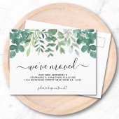 Carte Postale Faire-part Eucalyptus verdure Nous avons bougé