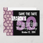 Carte Postale Faire-part Événement 50e anniversaire surprise Moderne Épargn (Devant / Derrière)