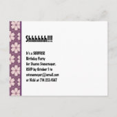 Carte Postale Faire-part Événement 50e anniversaire surprise Moderne Épargn (Dos)