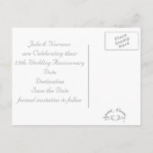 Carte Postale Faire-part Événement à ne pas manquer : Silver Swirls pour l' (Dos)