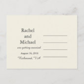 Carte Postale Faire-part Événement à retenir argent et blanc (Dos)