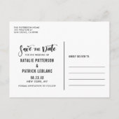 Carte Postale Faire-part Événement à sauvegarder photo écriture manuscrite  (Dos)