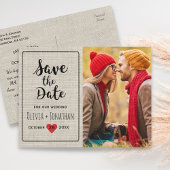 Carte Postale Faire-part Événement champêtre - Date à sauvegarder | Cœur vi