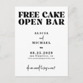 Carte Postale Faire-part Événement drôle moderne simple et décontracté pour (Devant)