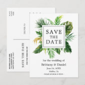 Carte Postale Faire-part Événement Floral de Verdure à l'Aquarelle Moderne (Devant / Derrière)