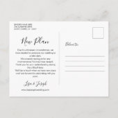 Carte Postale Faire-part Événement reporté avec changement de date moderne (Dos)