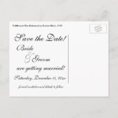 Carte Postale Faire-part Exécution (L'Embrace) par Gustav Klimt Mariage (Dos)