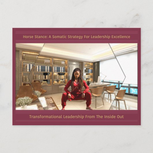 Carte Postale Faire-part Exercice Horse Stance Pour L'Excellence En Leaders (Devant)