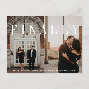 Carte Postale Faire-part F I N A L L Y Enregistrer la date