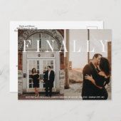 Carte Postale Faire-part F I N A L L Y Enregistrer la date (Devant / Derrière)