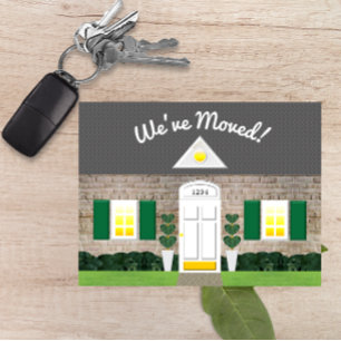 Carte Postale Faire-part Façade de maison en brique blanchie à la chaux Nou