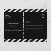 Carte Postale Faire-part Fâcheux noir blanc zèbre rayures (Dos)