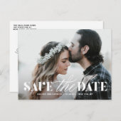 Carte Postale Faire-part Faire correspondre la typographie classique Photo (Devant / Derrière)