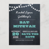 Carte Postale Faire-part Faire part de Bat Mitzvah sur tableau vert (Devant)