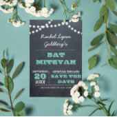 Carte Postale Faire-part Faire part de Bat Mitzvah sur tableau vert