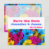 Carte Postale Faire-part Faire part de bouquet de marguerites de Gerber aux (Devant / Derrière)