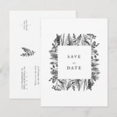 Carte Postale Faire-part Faire part de conservation à l'aquarelle botanique (Devant / Derrière)