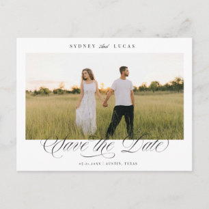 Carte Postale Faire-part Faire part de date de mariage avec une photo en éc