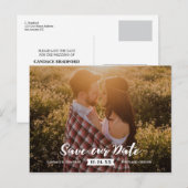 Carte Postale Faire-part Faire part de date de mariage Bohème Rustique écri (Devant / Derrière)