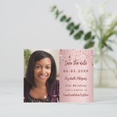 Carte Postale Faire-part Faire part de date de naissance rose pastel (Debout devant)