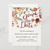 Carte Postale Faire-part Faire part de date de récolte de citrouille de réc (Devant / Derrière)