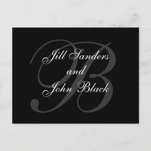 Carte Postale Faire-part Faire part de date de sauvegarde de monogramme noi (Devant)