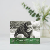 Carte Postale Faire-part Faire part de date de sauvegarde de photo de neige (Debout devant)