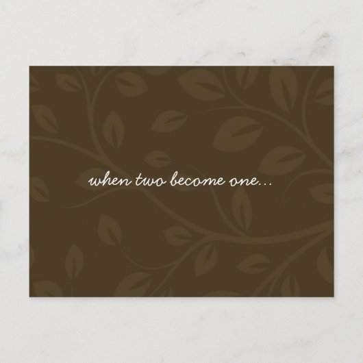 Carte Postale Faire-part Faire part de mariage à date fixe d'automne (Dos)