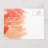 Carte Postale Faire-part Faire part de mariage à l'aquarelle avec éclabouss (Dos)