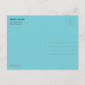 Carte Postale Faire-part Faire part de mariage à l'aquarelle Champ de Coque (Dos)