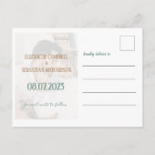 Carte Postale Faire-part Faire part de mariage à l'aquarelle Eucalyptus Mod (Dos)