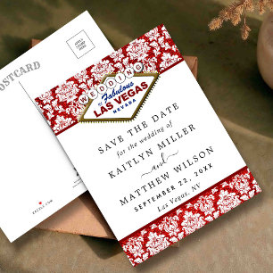 Carte Postale Faire-part Faire part de mariage à Las Vegas en Damas Paillet