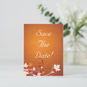 Carte Postale Faire-part Faire part de mariage abstrait de feuilles d'autom (Debout devant)