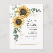 Carte Postale Faire-part Faire part de mariage avec motif botanique d'eucal (Devant)