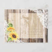Carte Postale Faire-part Faire part de mariage bohème rustique avec tournes (Dos)
