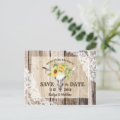 Carte Postale Faire-part Faire part de mariage bohème rustique avec tournes (Debout devant)