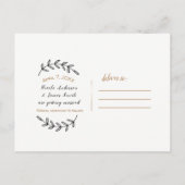 Carte Postale Faire-part Faire part de mariage Cerf et Biche Rustique sur B (Dos)