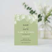 Carte Postale Faire-part Faire part de mariage cône de pin rustique (Debout devant)