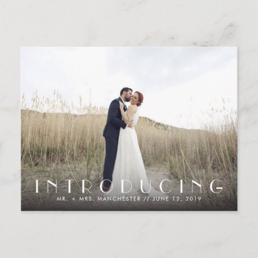 Carte Postale Faire-part Faire part de mariage de M. + Mme (Devant)