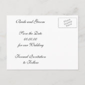 Carte Postale Faire-part Faire part de mariage d'hiver violet flocon de nei (Dos)