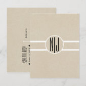 Carte Postale Faire-part Faire part de mariage Kraft minimaliste moderne av (Devant / Derrière)