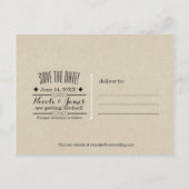 Carte Postale Faire-part Faire part de mariage Kraft minimaliste moderne av (Dos)