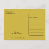 Carte Postale Faire-part Faire part de mariage lumières Bokeh crépuscule (Dos)