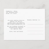 Carte Postale Faire-part Faire part de mariage moderne en collage photo (Dos)