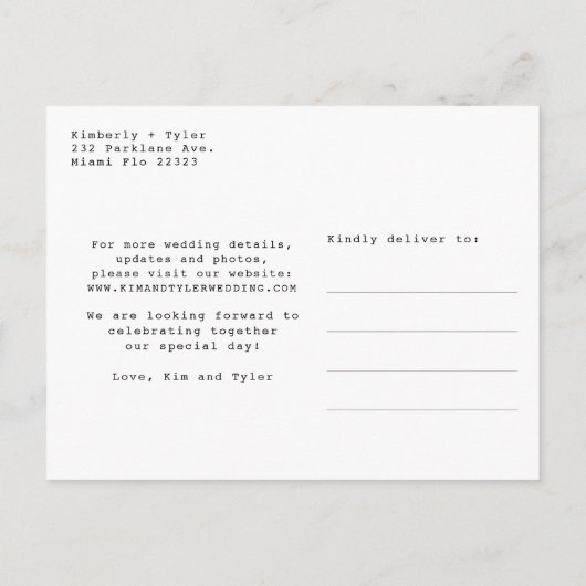 Carte Postale Faire-part Faire part de mariage moderne en collage photo (Dos)